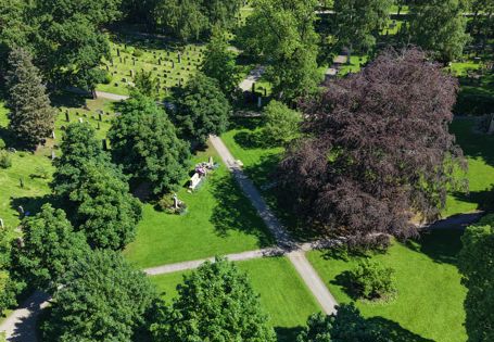 flyfoto over gravplasser