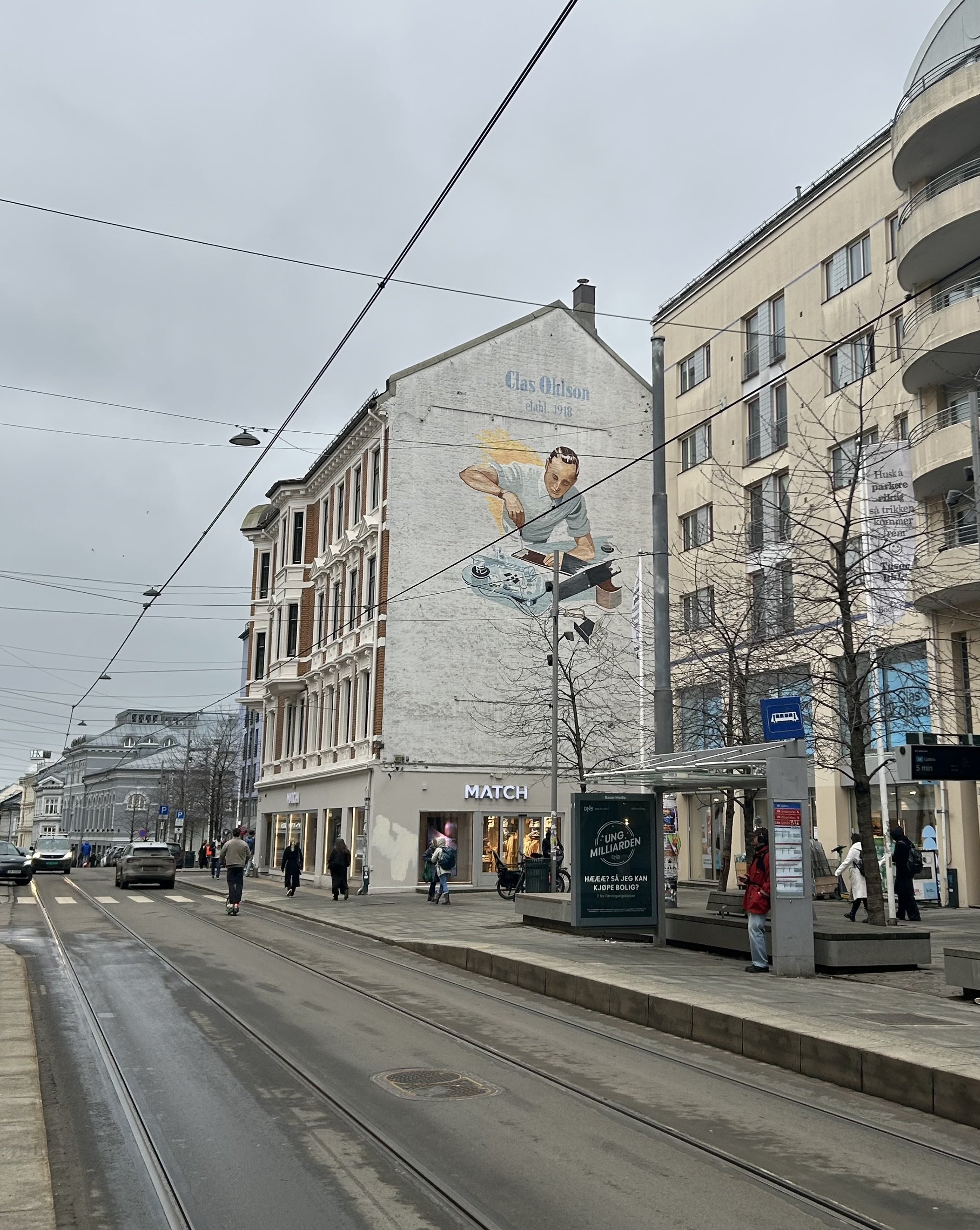 Gavlreklame for Clas Ohlson i Bogstadveien