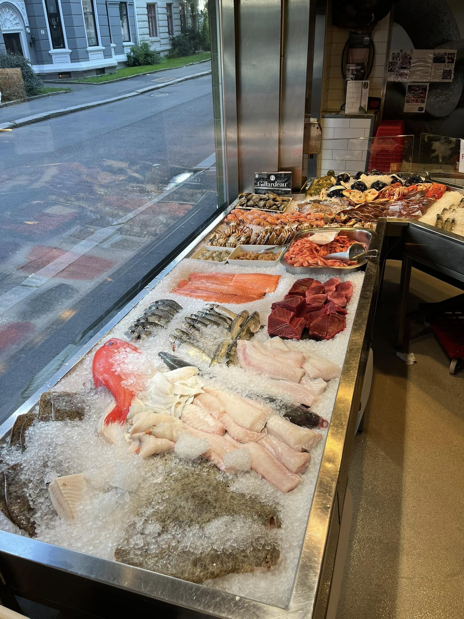 The fresh produce counter at Georg A. Nilsen