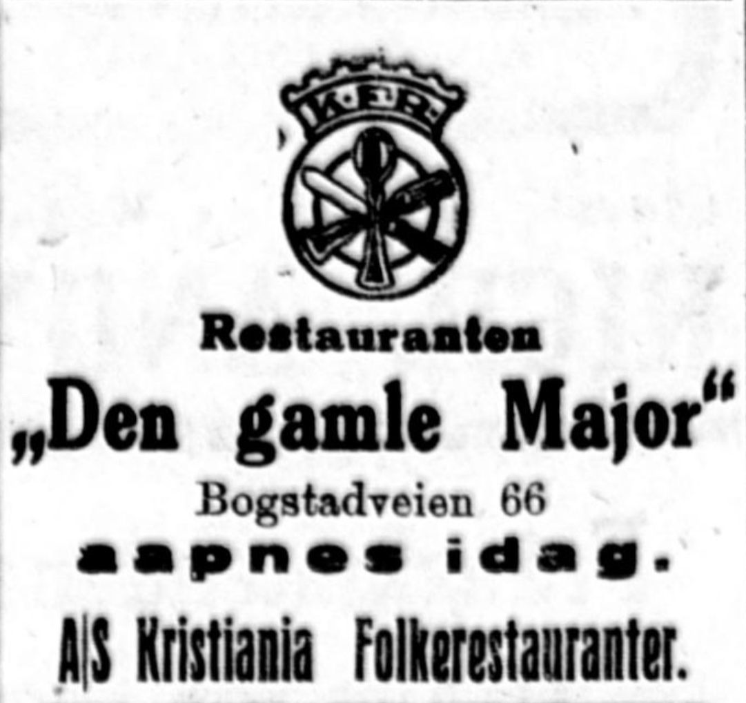 Advertisement for "The Old Major" opening today