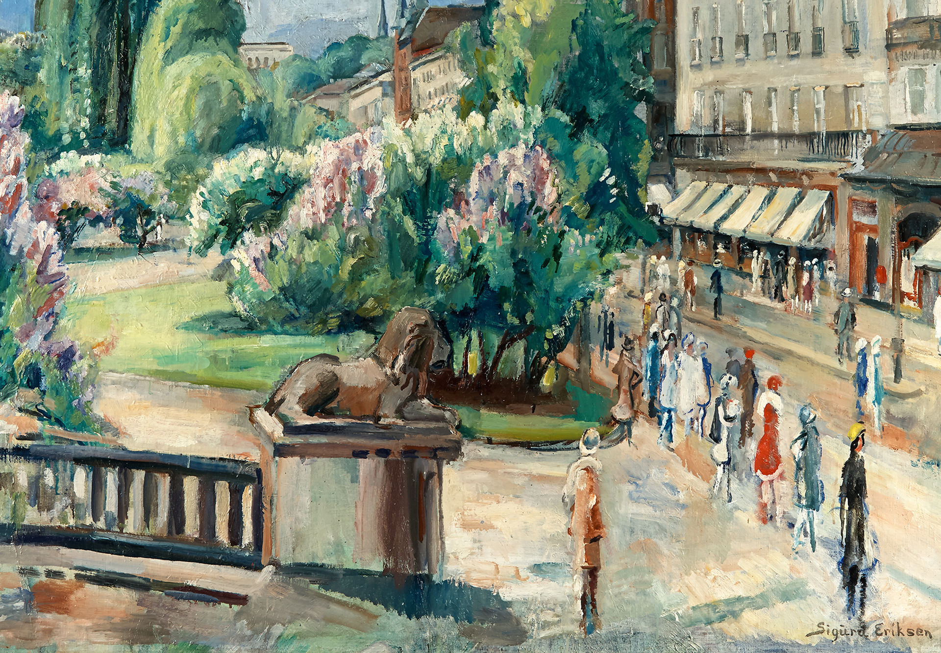 Maleri, sommer, Karl Johans gate